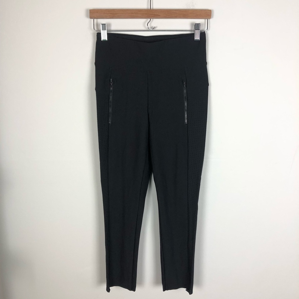 Athleta XS cropped stellar pant zipper pockets black 0797 - Picture 2 of 12